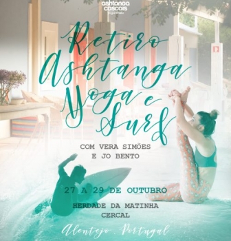 #ASHTANGA YOGA & SURF RETREAT, FROM 27th TO 29TH OCTOBER, IN HERDADE DA MATINHA, ALENTEJO, PORTUGAL