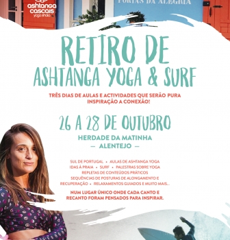 Ashtanga Yoga & Surf Annual Retreat from October 26th to 28th, at Herdade da Matinha, Alentejo, South Portugal