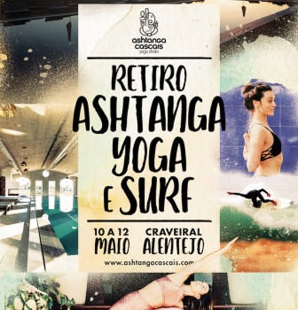 ASHTANGA YOGA & SURF RETREAT, FROM MAY 10th TO 12th, AT CRAVEIRAL, IN ALENTEJO.