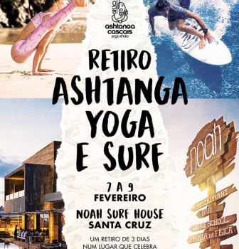 RETIRO ASHTANGA YOGA & SURF, 7 A 9 FEVEREIRO, NO NOAH SURF HOUSE, SANTA CRUZ